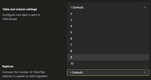ClickPipes Реплики - Сколько реплик ClickPipes мне нужно?